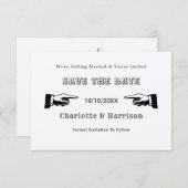 Steampunk-Vintage mechanische Geber Save the Date (Vorne/Hinten)