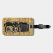 steampunk-Vintage Skripte begraben antike Kamera Gepäckanhänger (Rückseite horizontal)