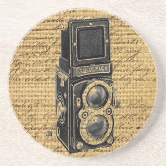 steampunk-Vintage Skripte begraben antike Kamera Getränkeuntersetzer (Vorne)
