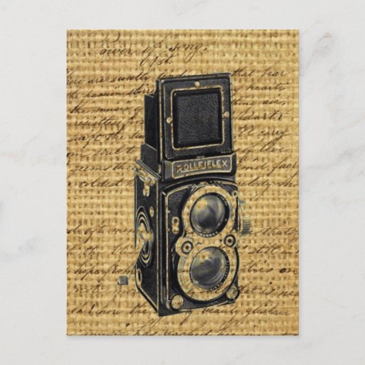 steampunk-Vintage Skripte begraben antike Kamera Postkarte (Vorderseite)