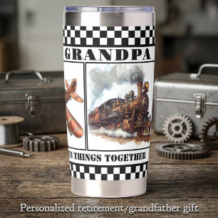 Steampunk-Vintage-Transport Ruheständler Opa Thermobecher