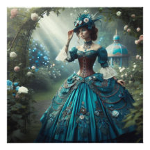 Steampunk Vintage Victorian Garden Lady
