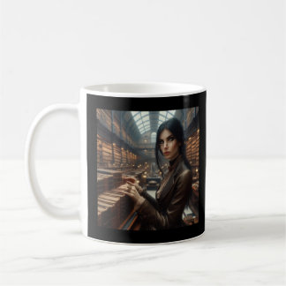 Steampunk-Vintage-Victorian-Lady-Bibliothekarin Kaffeetasse