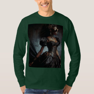 Steampunk-Vintage-Victorian-Lady-Schwarzer-Rabe T-Shirt