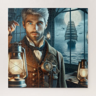 Steampunk-Vintage-Victorian-Leuchtturmwärter Puzzle