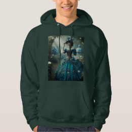 Steampunk Vintage Viktorianische Dame im Garten Hoodie