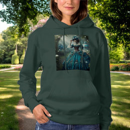 Steampunk Vintage Viktorianische Dame im Garten Hoodie