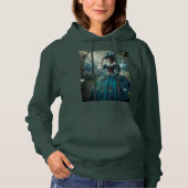 Steampunk Vintage Viktorianische Dame im Garten Hoodie (Vorderseite)