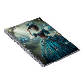 Steampunk Vintage Viktorianische Dame im Garten Notizblock (Rechte Seite)