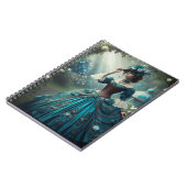 Steampunk Vintage Viktorianische Dame im Garten Notizblock (Linke Seite)