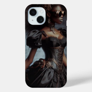 Steampunk Vintage Viktorianische Lady Black Raven Case-Mate iPhone Hülle