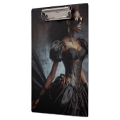 Steampunk Vintage Viktorianische Lady Black Raven Klemmbrett (Links)