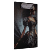 Steampunk Vintage Viktorianische Lady Black Raven Klemmbrett (Rechts)