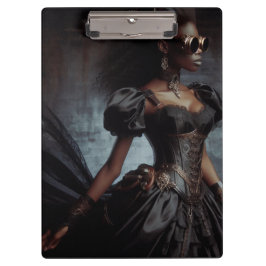 Steampunk Vintage Viktorianische Lady Black Raven Klemmbrett