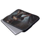 Steampunk Vintage Viktorianische Lady Black Raven Laptopschutzhülle (Vorne Knopf)