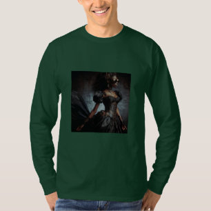 Steampunk Vintage Viktorianische Lady Black Raven T-Shirt