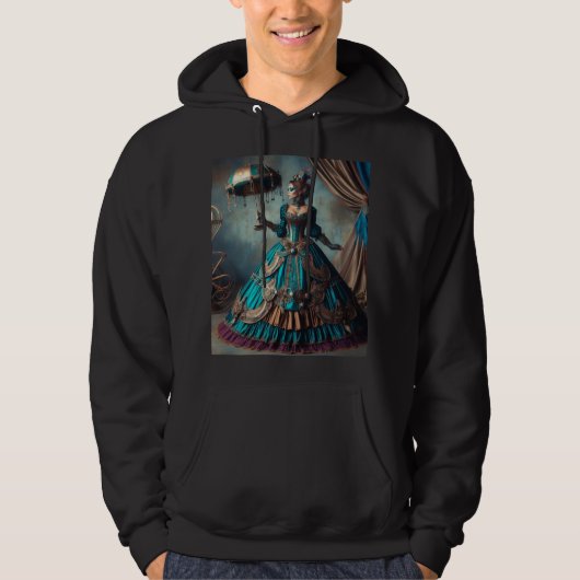 Steampunk Vintage Viktorianische Lady Circus Perfo Hoodie (Vorderseite)
