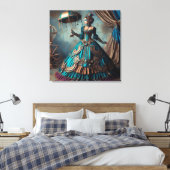Steampunk Vintage Viktorianische Lady Circus Perfo Leinwanddruck (Insitu (Schlafzimmer))