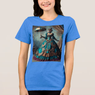 Steampunk Vintage Viktorianische Lady Circus Perfo Tri-Blend Shirt