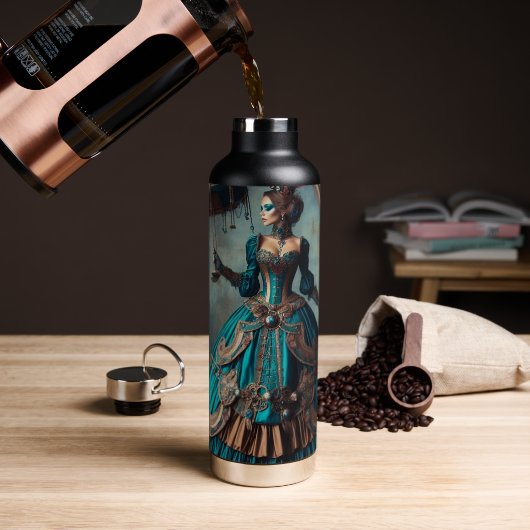Steampunk Vintage Viktorianische Lady Circus Perfo Trinkflasche (Kaffee)