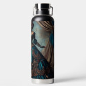 Steampunk Vintage Viktorianische Lady Circus Perfo Trinkflasche (Rückseite)