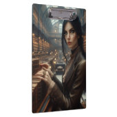 Steampunk Vintage Viktorianische Lady Librarian Klemmbrett (Rechts)