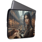 Steampunk Vintage Viktorianische Lady Librarian Laptopschutzhülle (Vorne Rechts)