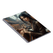 Steampunk Vintage Viktorianische Lady Librarian Notizblock (Rechte Seite)