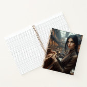Steampunk Vintage Viktorianische Lady Librarian Notizblock (Innenseite)