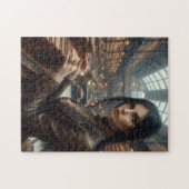 Steampunk Vintage Viktorianische Lady Librarian Puzzle (Horizontal)