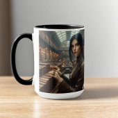Steampunk Vintage Viktorianische Lady Librarian Tasse