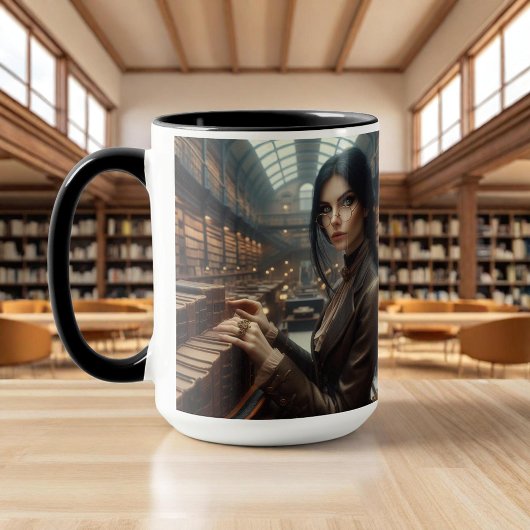 Steampunk Vintage Viktorianische Lady Librarian Tasse