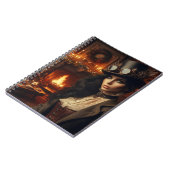 Steampunk Vintage Viktorianische Lady Weihnachten  Notizblock (Linke Seite)