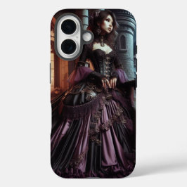 Steampunk Vintage Viktorianische Lila Lady iPhone 16 Hülle