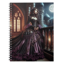 Steampunk Vintage Viktorianische Lila Lady Notizblock