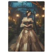 Steampunk Vintage Viktorianische Mondlicht Lady Klemmbrett (Rückseite)