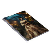 Steampunk Vintage Viktorianische Mondlicht Lady Notizblock (Rechte Seite)