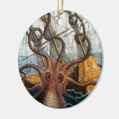 Steampunk Vintage viktorianische riesige Kraken Keramikornament (Links)