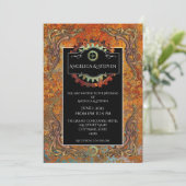 Steampunk Vintage Wedding Personalisiert Einladung (Stehend Vorderseite)