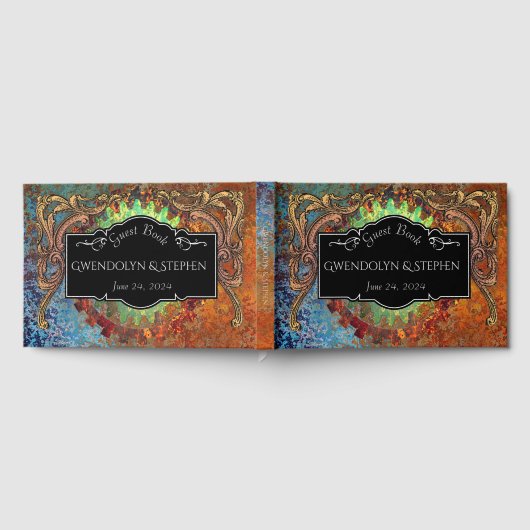 Steampunk Vintage Wedding Personalisiert Gästebuch (Voll)