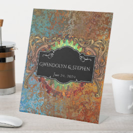 Steampunk Vintage Wedding Personalisiert Sockelschild