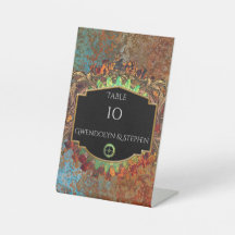 Steampunk Vintage Wedding Personalisierte Tischnum