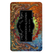 Steampunk Vintage Wedding "Save the Date" Magnet (Vertikal)