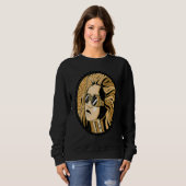 Steampunk vintage woman face sweatshirt (Vorne ganz)