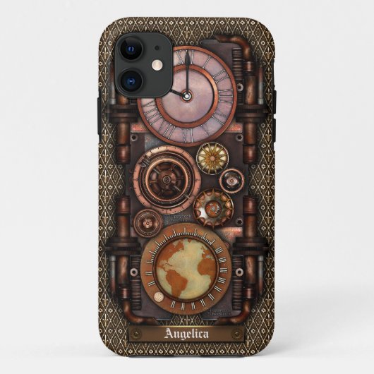 Steampunk Vintager Timepiece #1C Case-Mate iPhone Hülle (Rückseite)