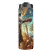 Steampunk Vintager Viktorianischer Ozeanraum Thermosbecher (Vorderseite)