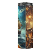 Steampunk Vintager Viktorianischer Ozeanraum Thermosbecher (Rückseite)