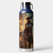 Steampunk Vintager Viktorianischer Ozeanraum Trinkflasche (Vorderseite)