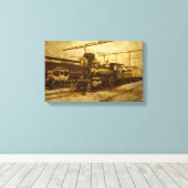 Steampunk-Vintager Zug auf Leinwand (Insitu (Holzboden))