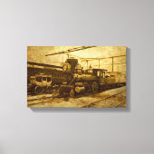 Steampunk-Vintager Zug auf Leinwand (Vorderseite)